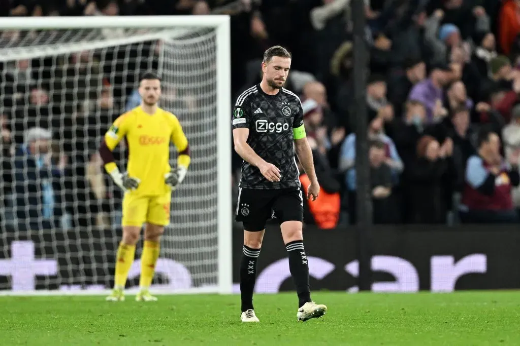 Jordan Henderson of Ajax . (Photo by Michael Regan/Getty Images)