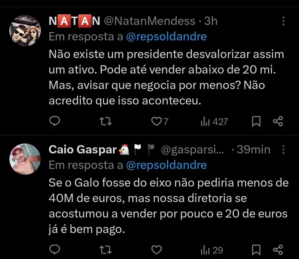 Repercussão via Twitter