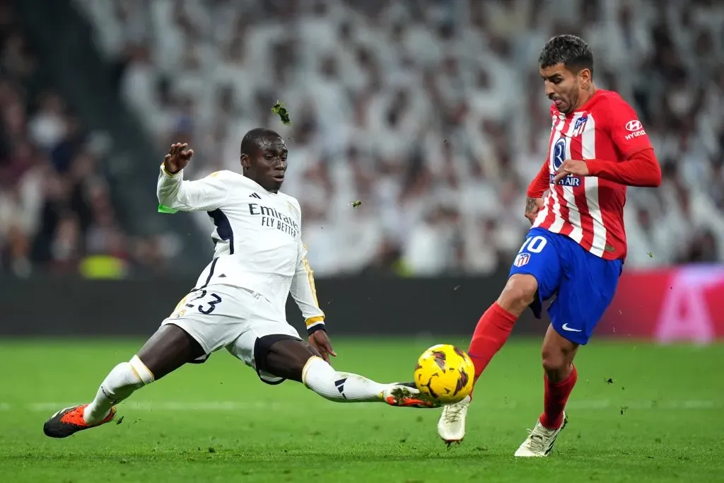 Ferland Mendy em partida contra o Atlético de Madrid. (Photo by Angel Martinez/Getty Images)