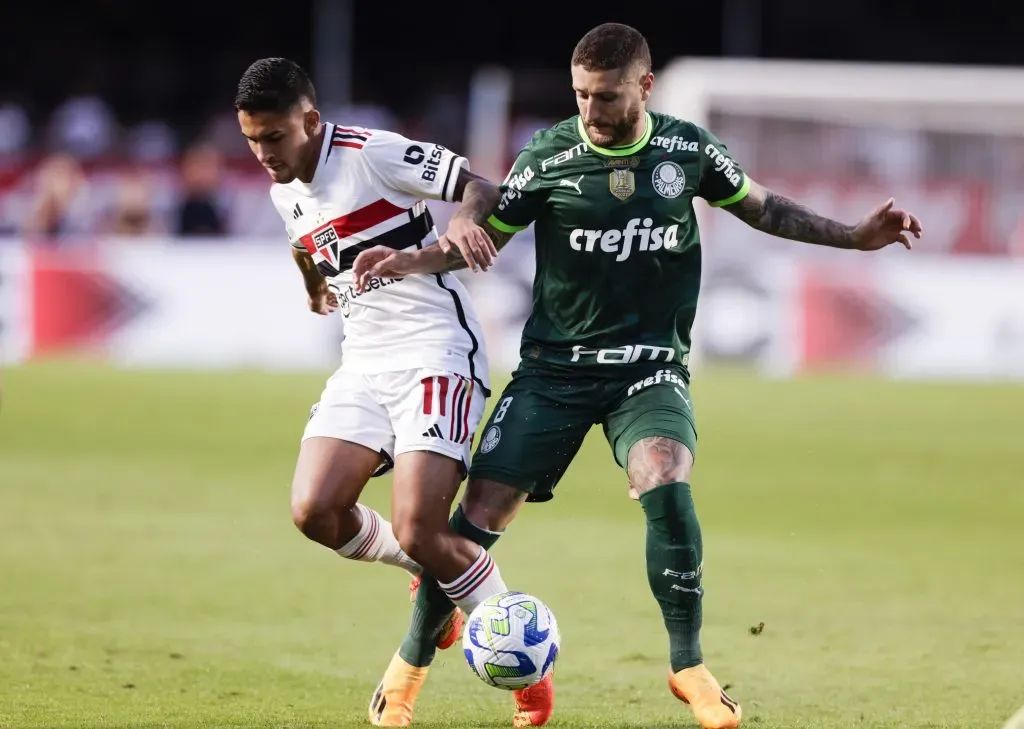 São Paulo v Palmeiras no Morumbi realizando o Choque-Rei. (Photo by Alexandre Schneider/Getty Images)