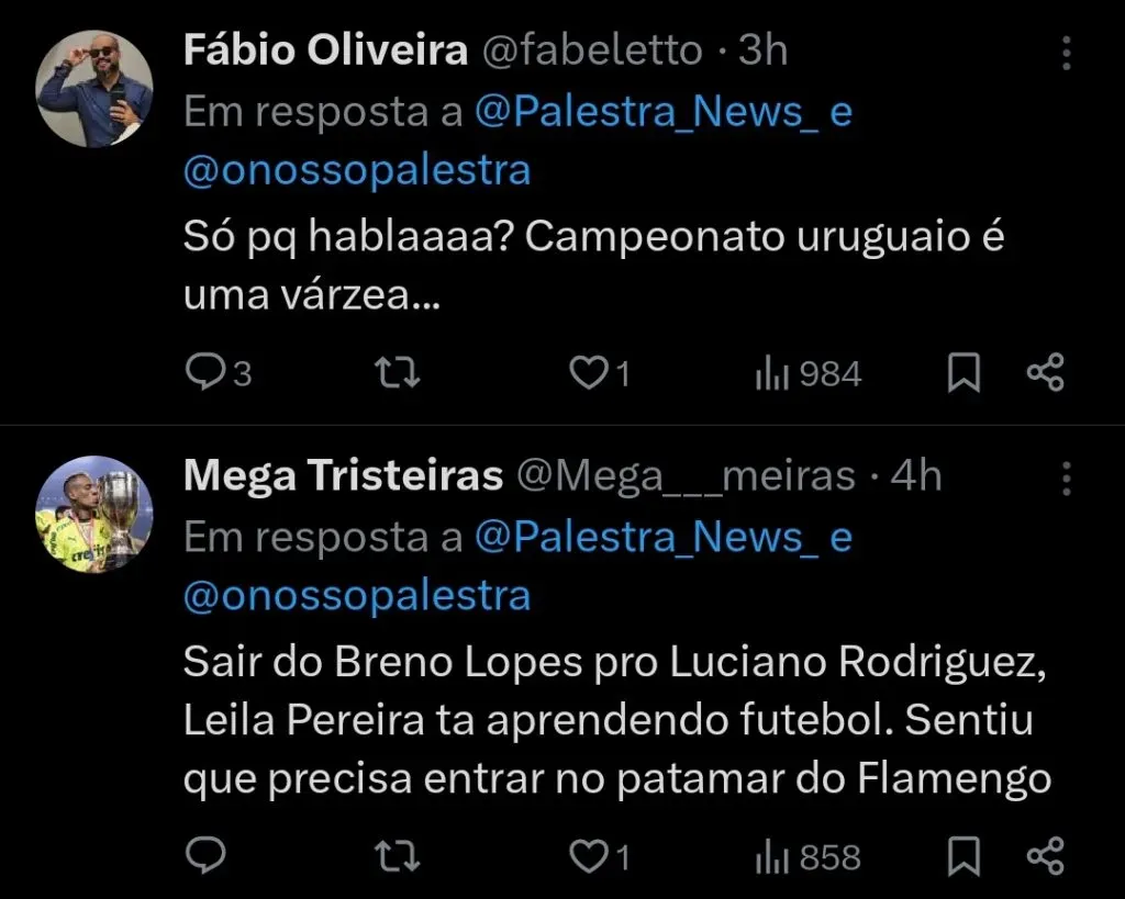 Repercussão via Twitter