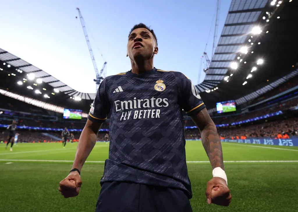 Rodrygo em ação pelo City. (Photo by Naomi Baker/Getty Images)