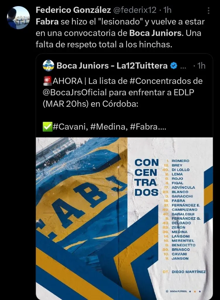 Repercussão via Twitter