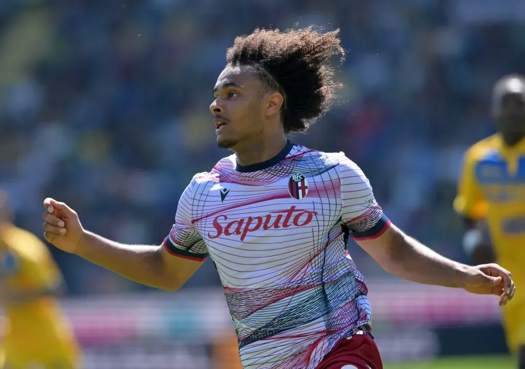 Joshua Zirkzee of Bologna (Photo by Giuseppe Bellini/Getty Images)