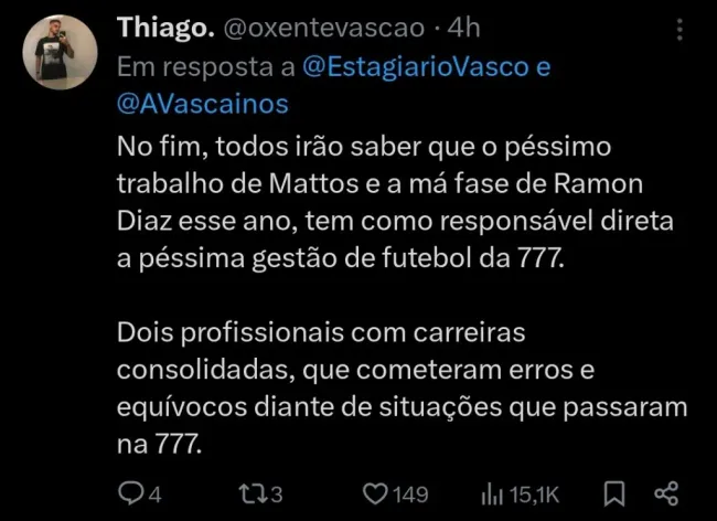 Repercussão via Twitter