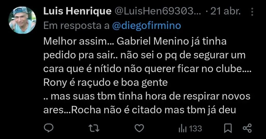 Repercussão via Twitter