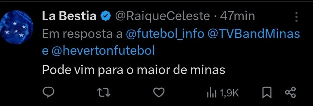 Repercussão via Twitter