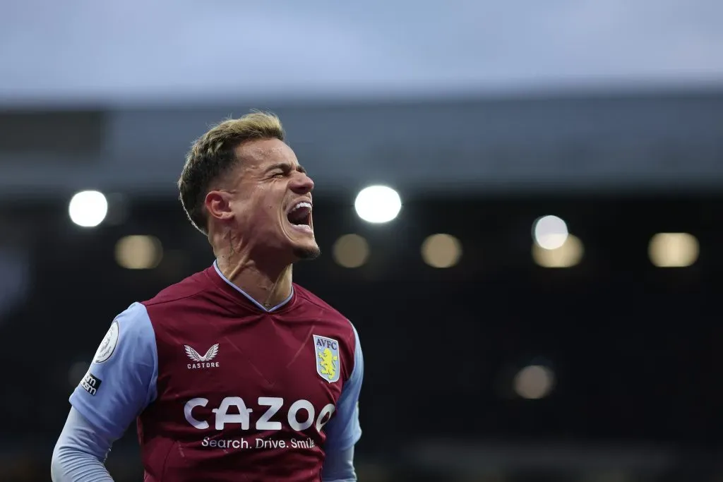 Philippe Coutinho pelo Aston Villa. (Photo by Richard Heathcote/Getty Images)