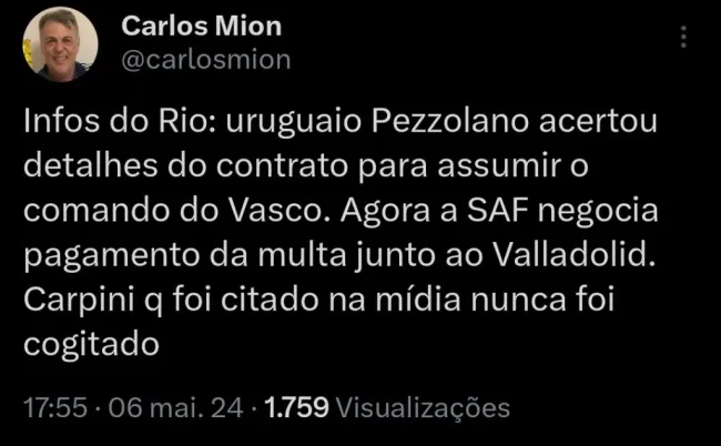Repercussão via Twitter