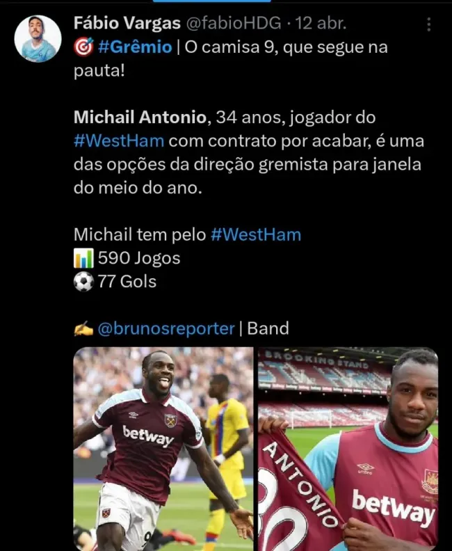 Repercussão via Twitter