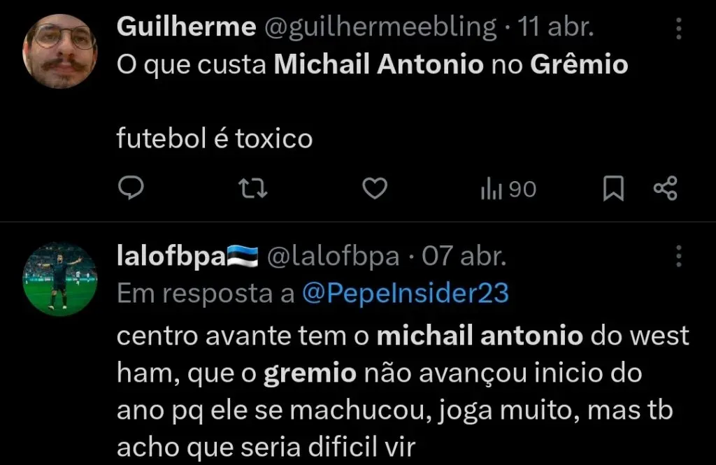 Repercussão via Twitter