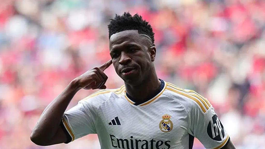 Vinícius Júnior fala se sai do Real Madrid. Foto: Juan Manuel Serrano Arce/Getty Images