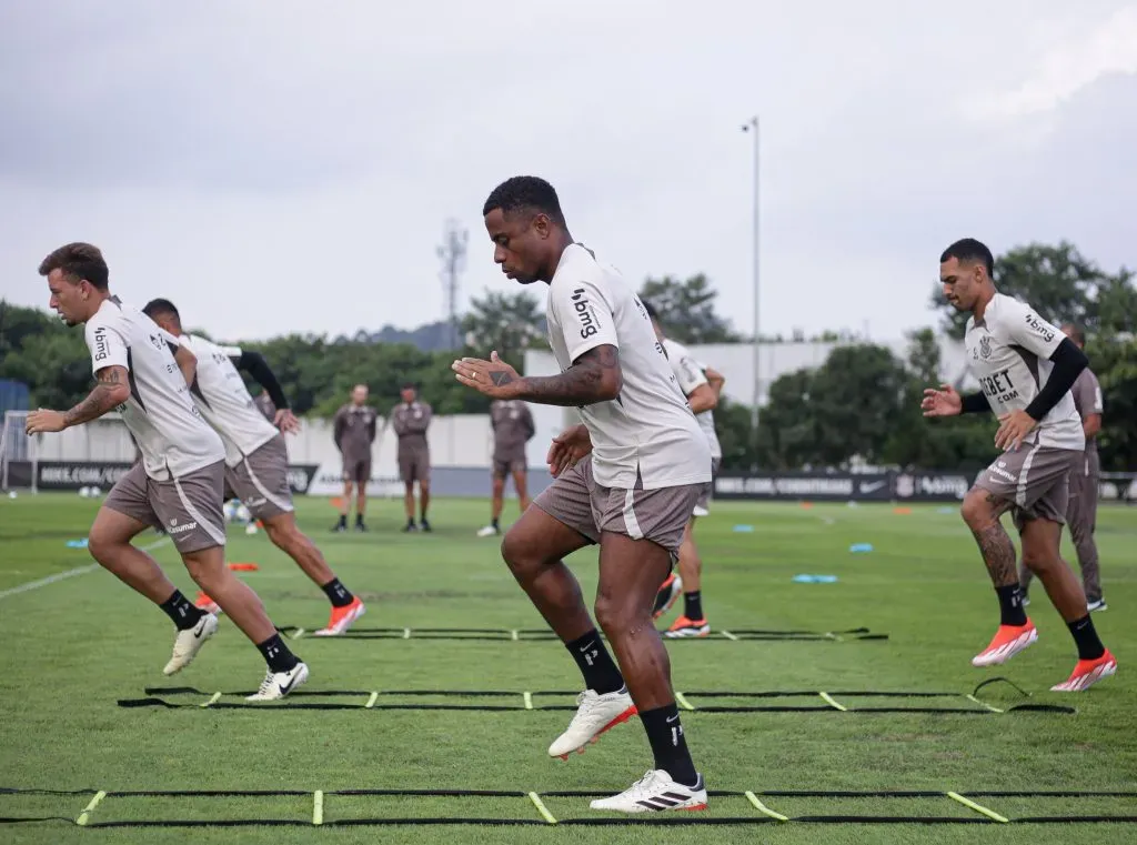 Palacios durante o treino do dia 25/04, o último disponível na agência de fotos do clube | Foto: Rodrigo Coca/Ag; Corinthians