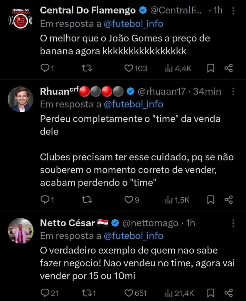 Repercussão via Twitter