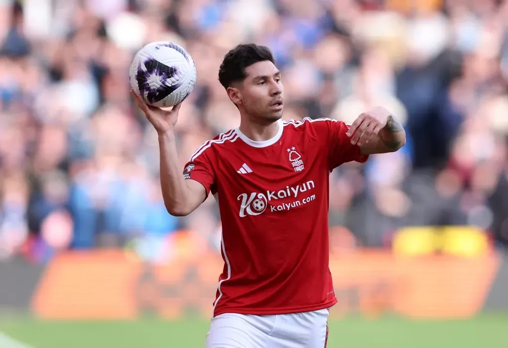 Montiel em ação pelo Forest. (Photo by Alex Livesey/Getty Images)