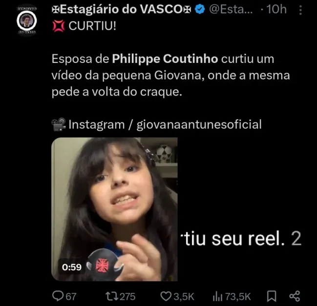 Repercussão via Twitter