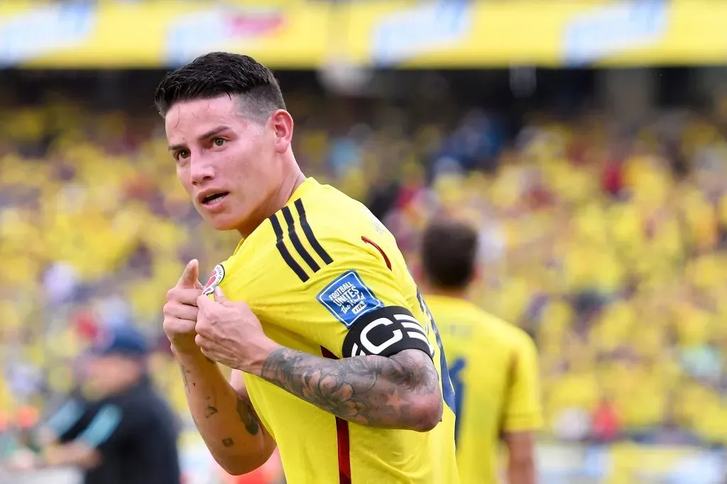 James Rodríguez pela Seleção Colombiana. (Photo by Gabriel Aponte/Getty Images)