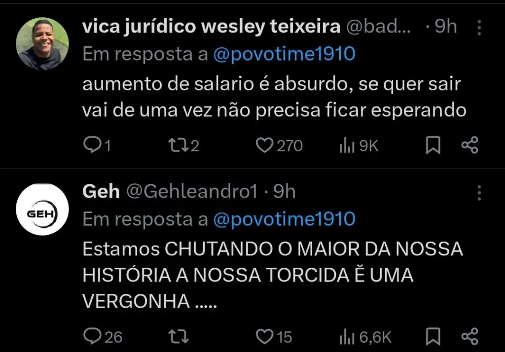 Repercussão via Twitter