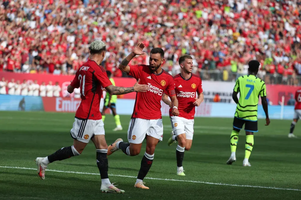 Bruno Fernandes #8 of Manchester United (Photo by Al Bello/Getty Images)