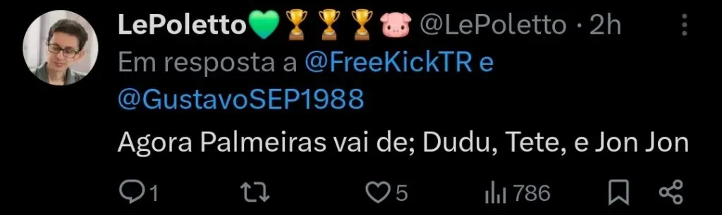 Repercussão via Twitter