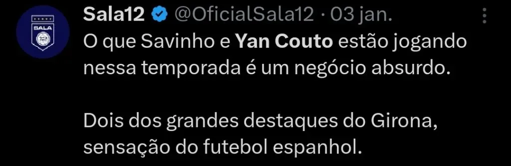 Repercussão via Twitter