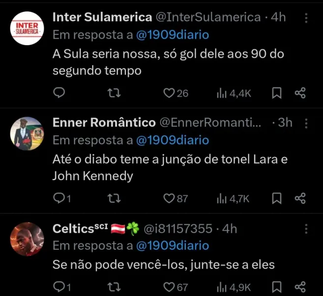 Repercussão via Twitter