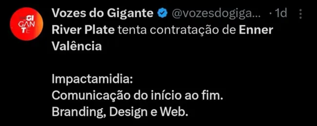 Repercussão via Twitter