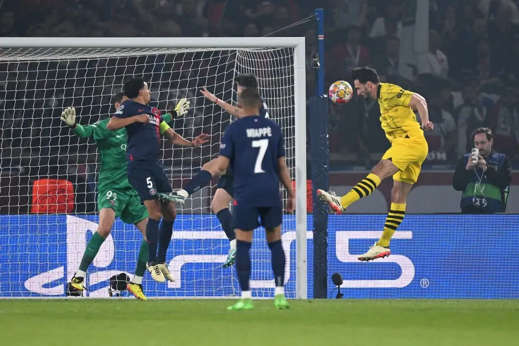 Gol de Mats Hummels colocou o Borussia Dortmund na decisão da Liga dos Campeões. (Photo by Matthias Hangst/Getty Images)