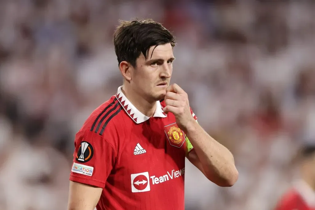 Harry Maguire of Manchester United . (Photo by Gonzalo Arroyo Moreno/Getty Images)