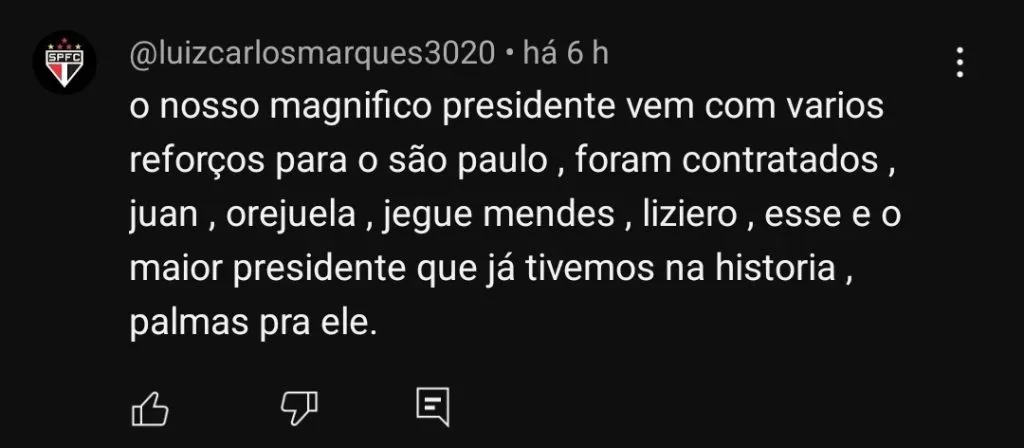 Repercussão via YouTube