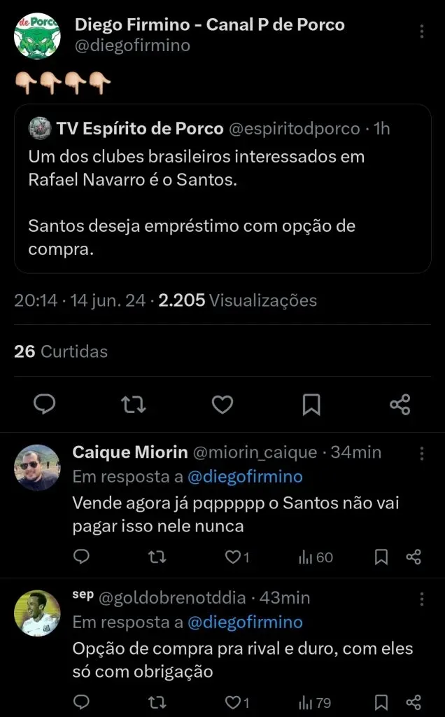 Repercussão via Twitter