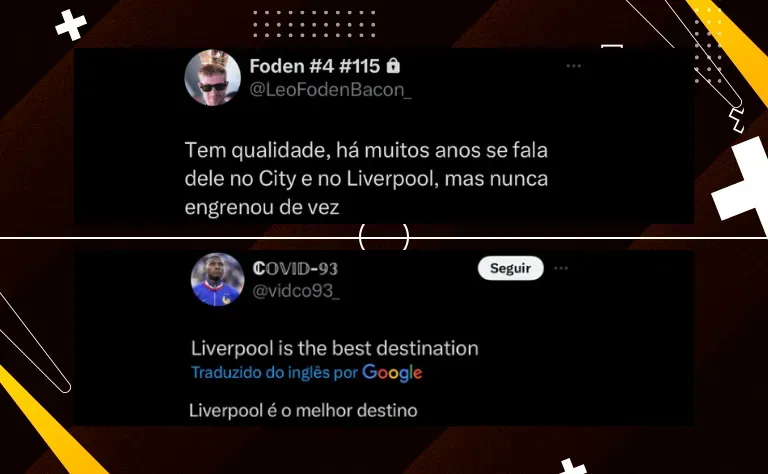 O que dizem os fanáticos sobre o interesse de City e Liverpool em Rayan Aït-Nouri.