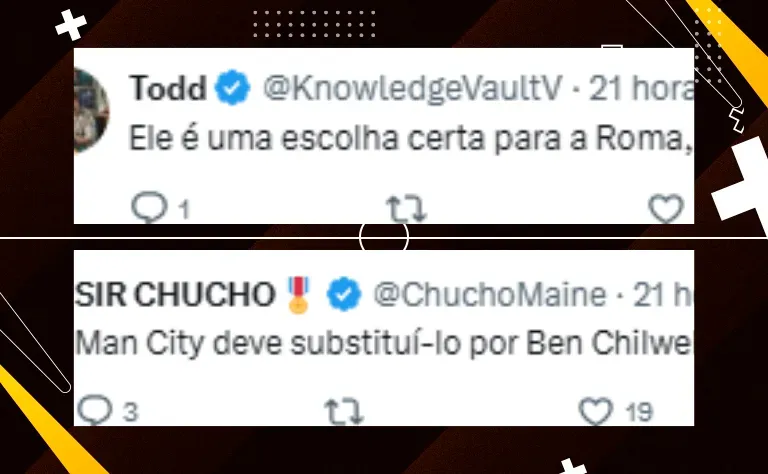 torcedores comentando sobre sergio gomez, do manchester city
