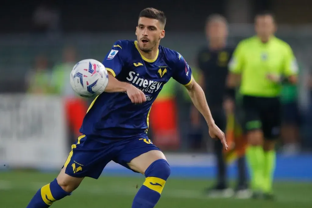 Rúben Vinagre pelo Hellas Verona. (Photo by Timothy Rogers/Getty Images)