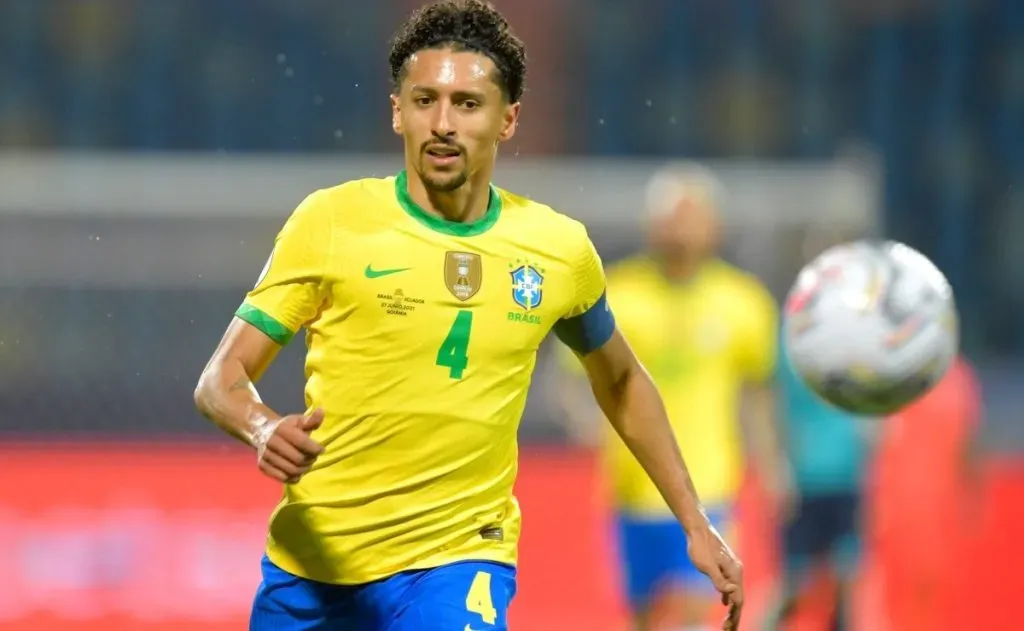 Marquinhos em ação pela Seleção Brasileira