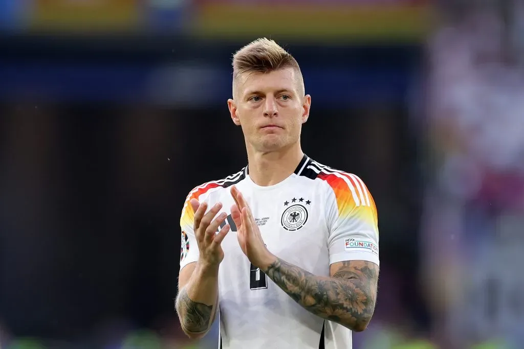 Toni Kroos em sua última disputa no futebol: a Eurocopa 2024. Foto: Getty Images.