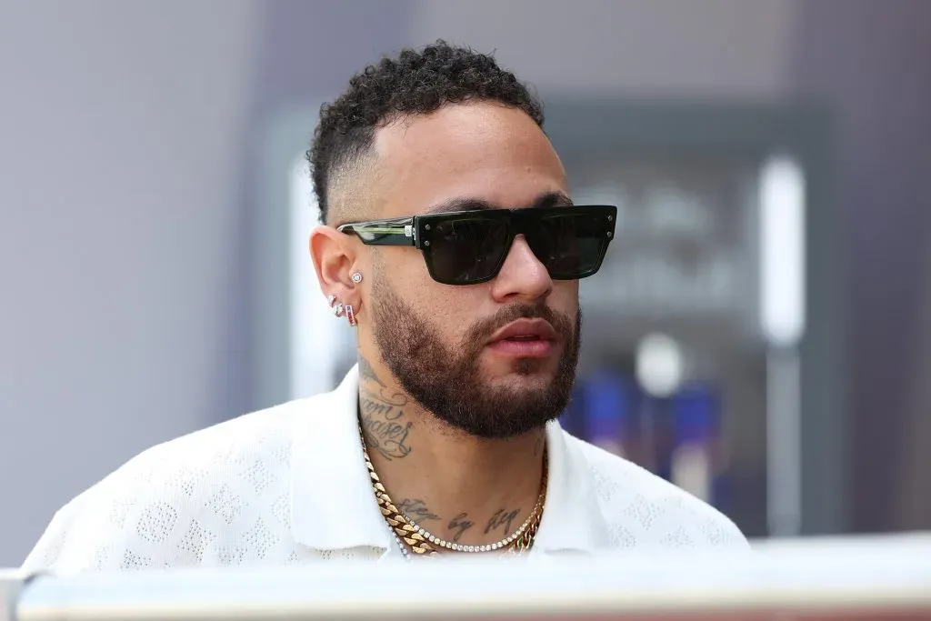 MONTE-CARLO, MONACO – MAY 28: Neymar walks in the Paddock prior to the F1 Grand Prix of Monaco at Circuit de Monaco on May 28, 2023 in Monte-Carlo, Monaco. (Photo by Ryan Pierse/Getty Images)