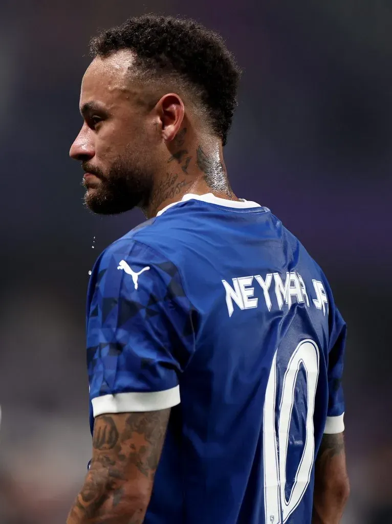 AL AIN, UNITED ARAB EMIRATES – OCTOBER 21: Neymar of Al Hilal looks on after the AFC Champions League Elite match between Al Ain and Al-Hilal at Hazza bin Zayed Stadium on October 21, 2024 in Al Ain, United Arab Emirates. (Photo by Francois Nel/Getty Images)