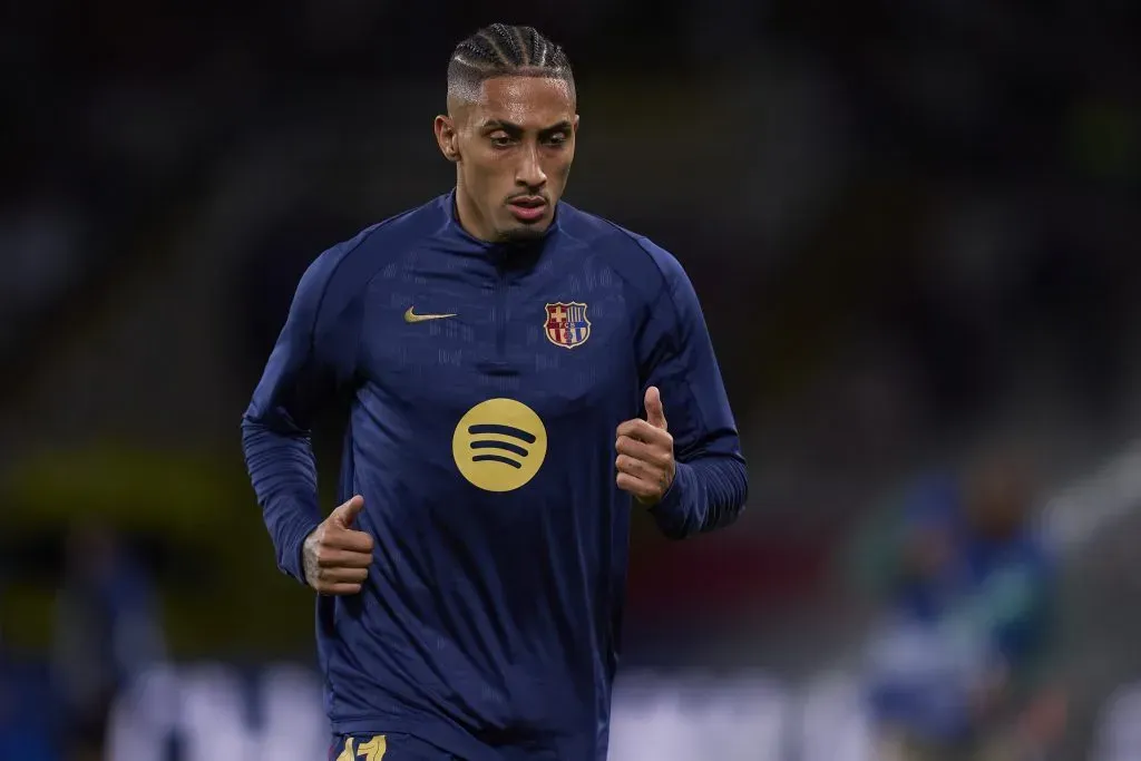 Raphinha no duelo diante do Bayern (Photo by Pedro Salado/Getty Images)