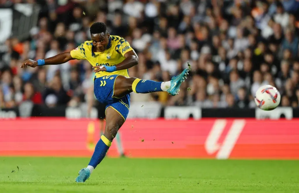 Dario Essugo em ação pelo Las Palmas em 2024. Photo by David Ramos/Getty Images)