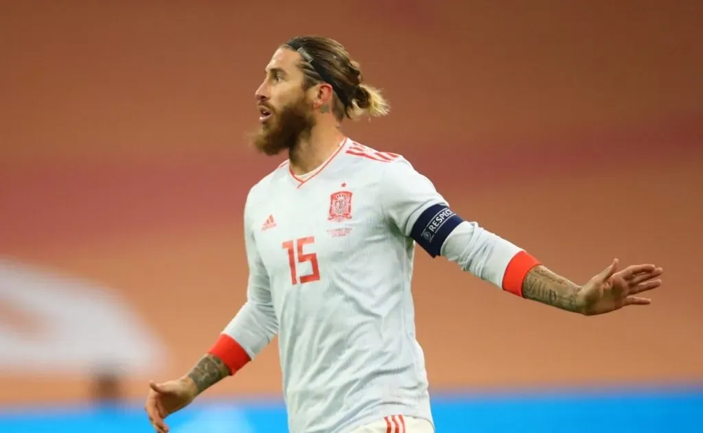 Sergio Ramos nos tempos de Seleção Espanhola. Foto: Getty Images