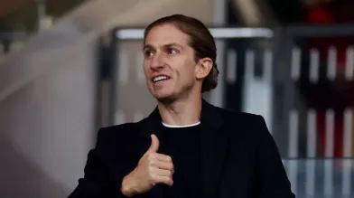 Filipe Luís tem encontro positivo nos bastidores do Fla. Foto: Florencia Tan Jun/Getty Images