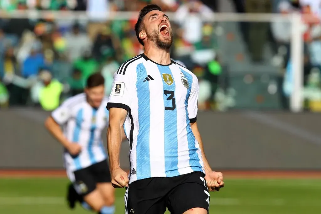 Nicolas Tagliafico com a camisa da Argentina. (Photo by Leonardo Fernandez/Getty Images)