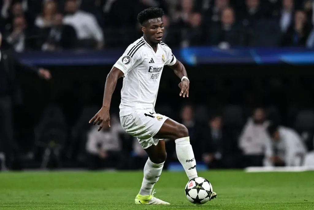 Tchouaméni em jogo da Champions League com o Real Madrid. Foto: Daniele Buffa/Image