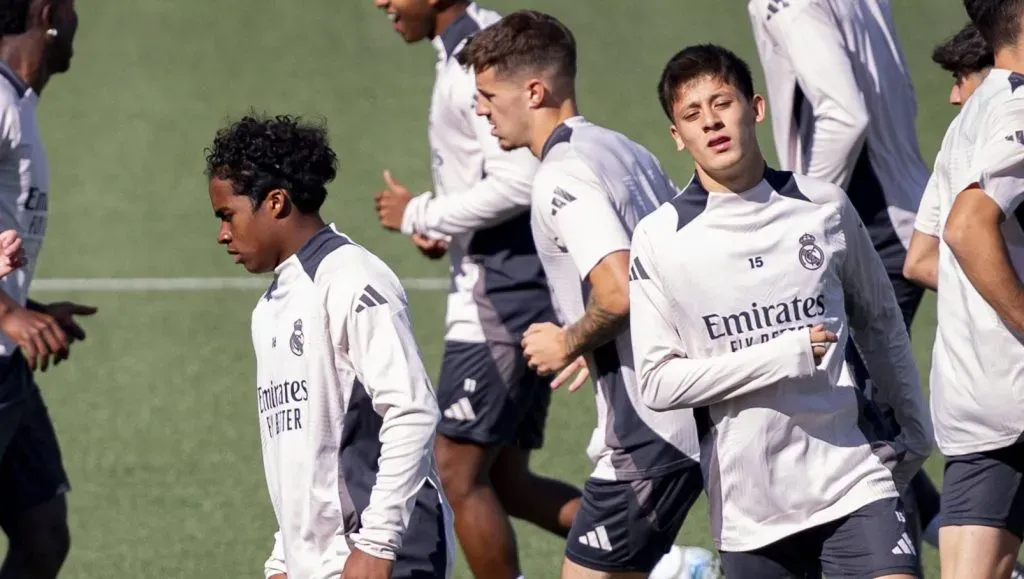 Endrick e Arda Güler treinando pelo Real Madrid (IMAGO ABACAPRESS)