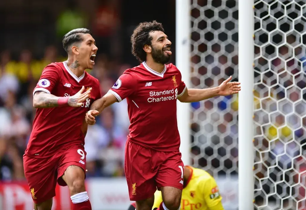 Firmino e Salah em campo – (Photo by Alex Broadway/Getty Images)