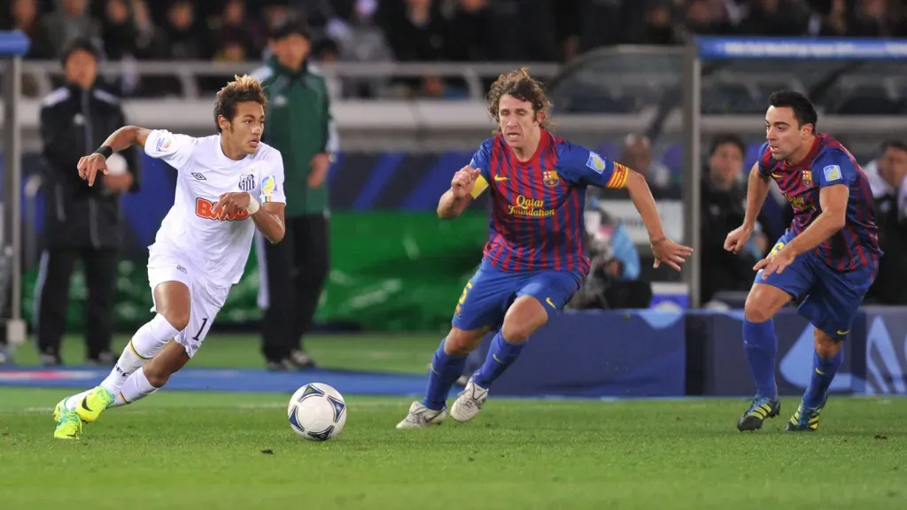 Neymar em partida do Santos contra o Barcelona (Foto: IMAGO / AFLOSPORT)