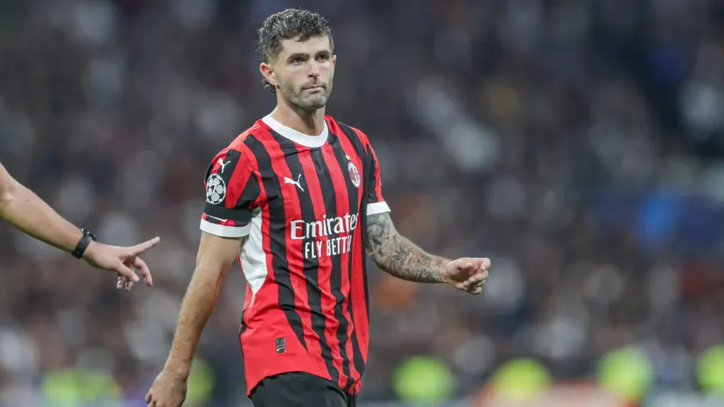 Christian Pulisic em partida contra o Milan (FOTO: IMAGO / ZUMA Press Wire)