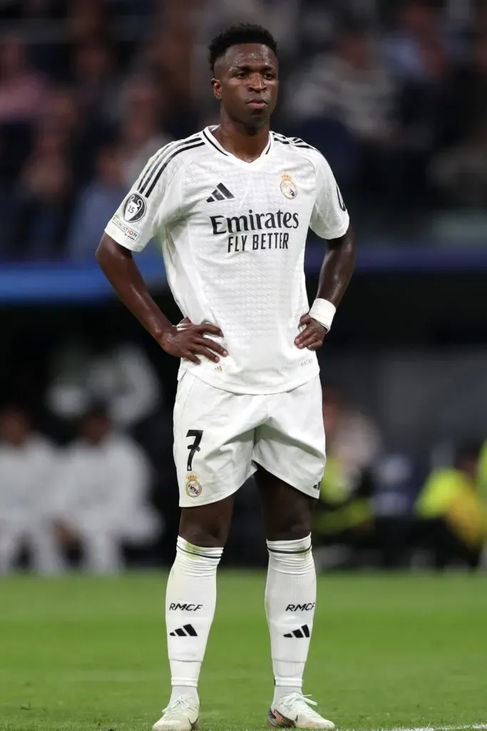 Vini Jr marcou o único gol do Real Madrid contra o Milan, na Champions League. Foto: IMAGO / Buzzi.