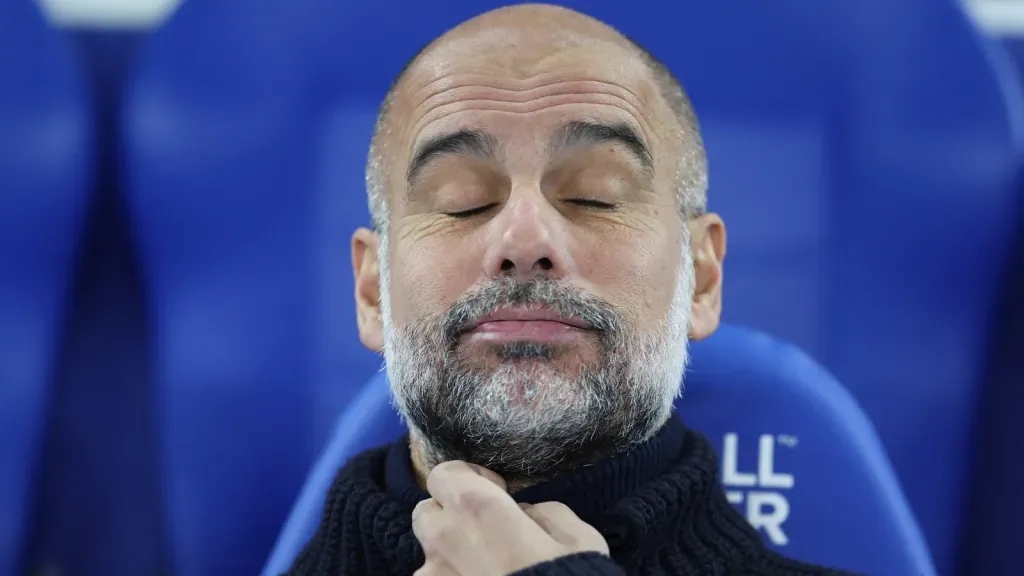Pep Guardiola em partida pelo Manchester City (Foto: IMAGO / Sportimage)